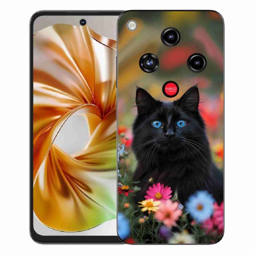 Gelový kryt mmCase na ZTE Nubia Focus 2 - černé kotě 4