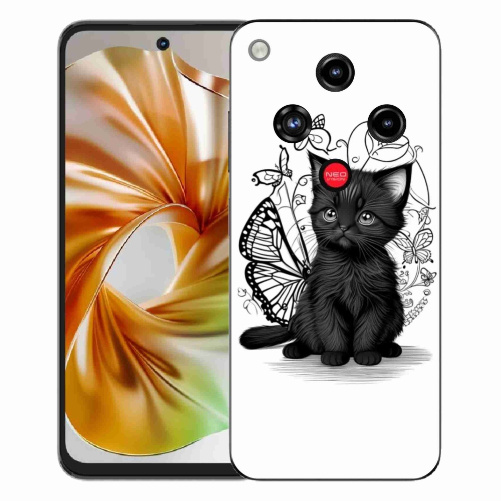 Gelový kryt mmCase na ZTE Nubia Focus 2 - černé kotě