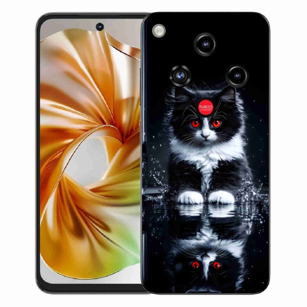 Gelový kryt mmCase na ZTE Nubia Focus 2 - černobílé kotě