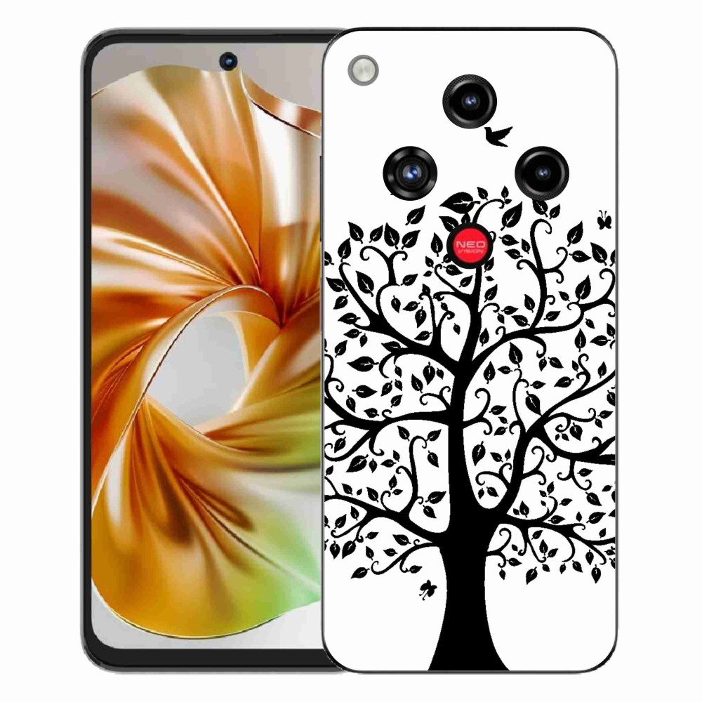 Gelový kryt mmCase na ZTE Nubia Focus 2 - černobílý strom