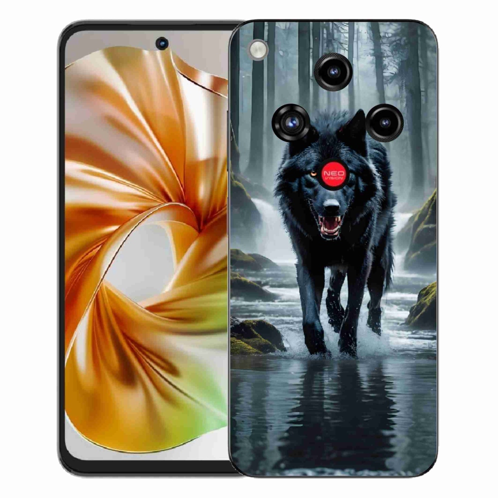 Gelový kryt mmCase na ZTE Nubia Focus 2 - černý vlk