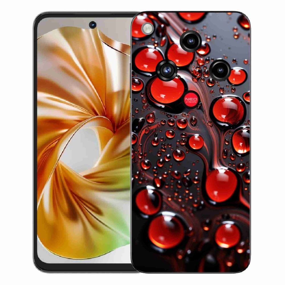 Gelový kryt mmCase na ZTE Nubia Focus 2 - červené kapky 2