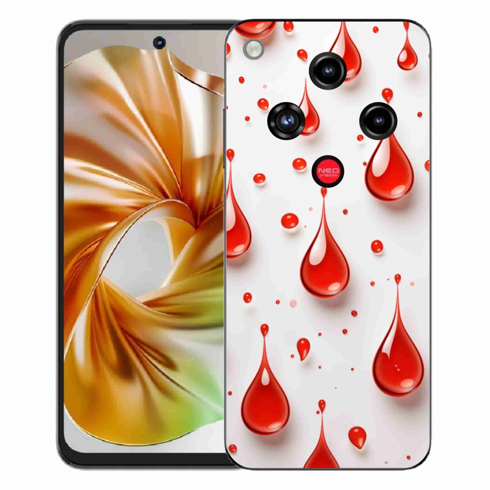 Gelový kryt mmCase na ZTE Nubia Focus 2 - červené kapky