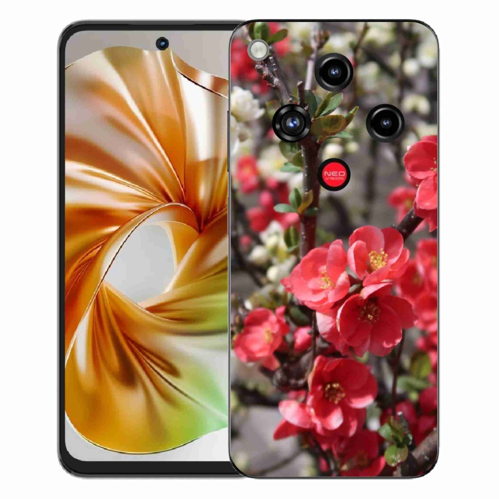Gelový kryt mmCase na ZTE Nubia Focus 2 - červené květy