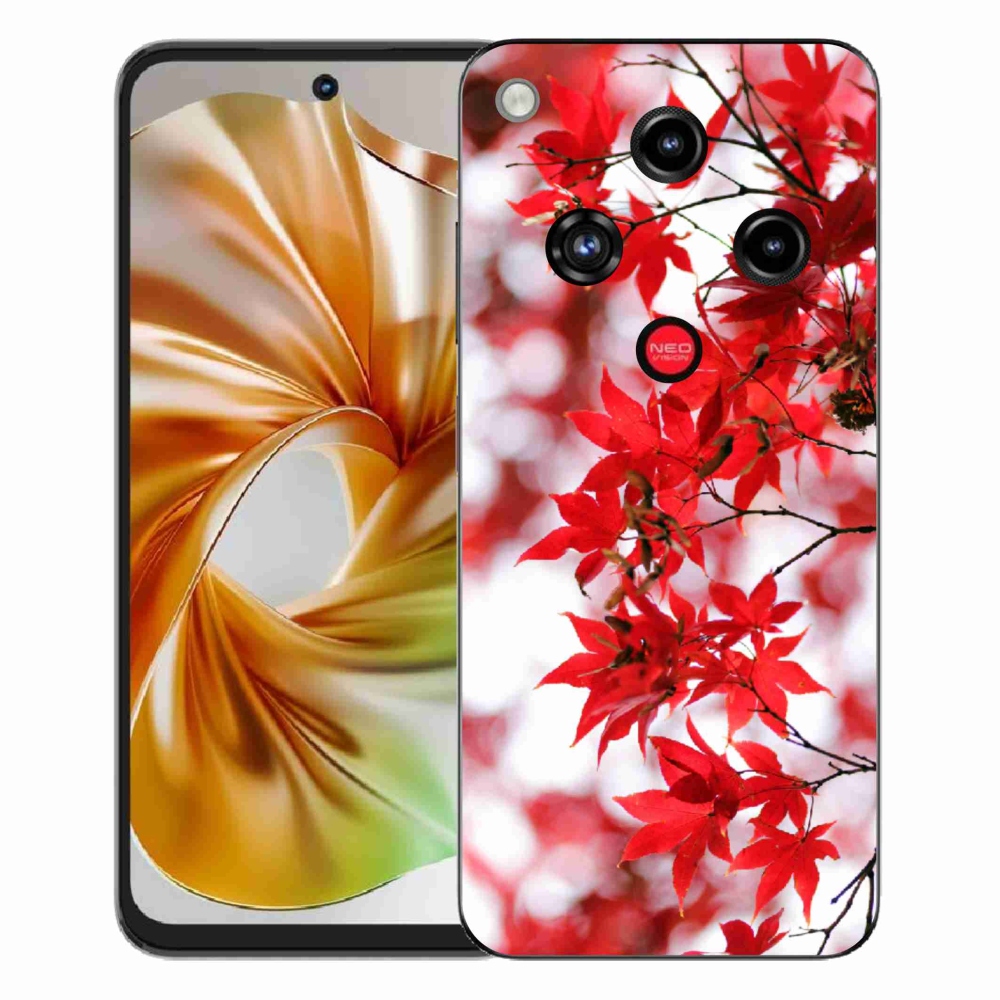 Gelový kryt mmCase na ZTE Nubia Focus 2 - červené listy