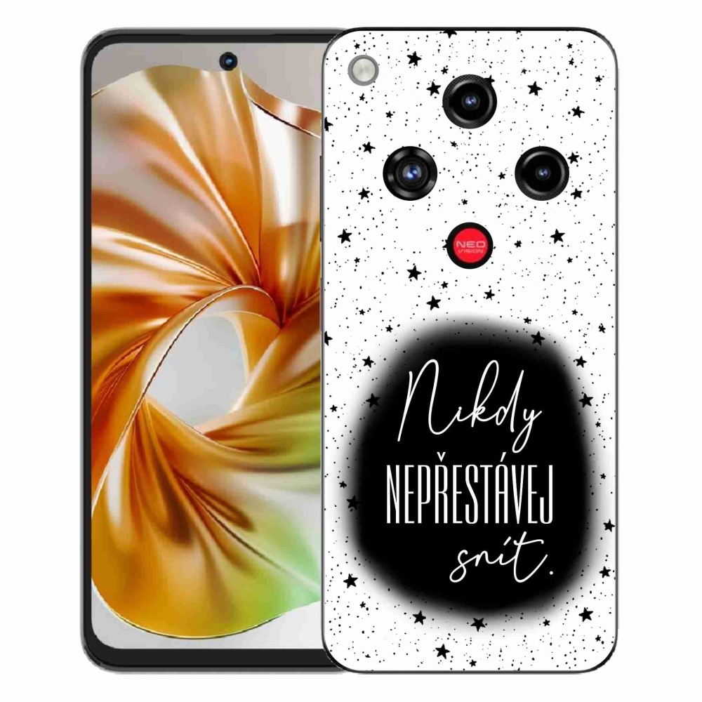 Gelový kryt mmCase na ZTE Nubia Focus 2 - citát 1 černobílé pozadí