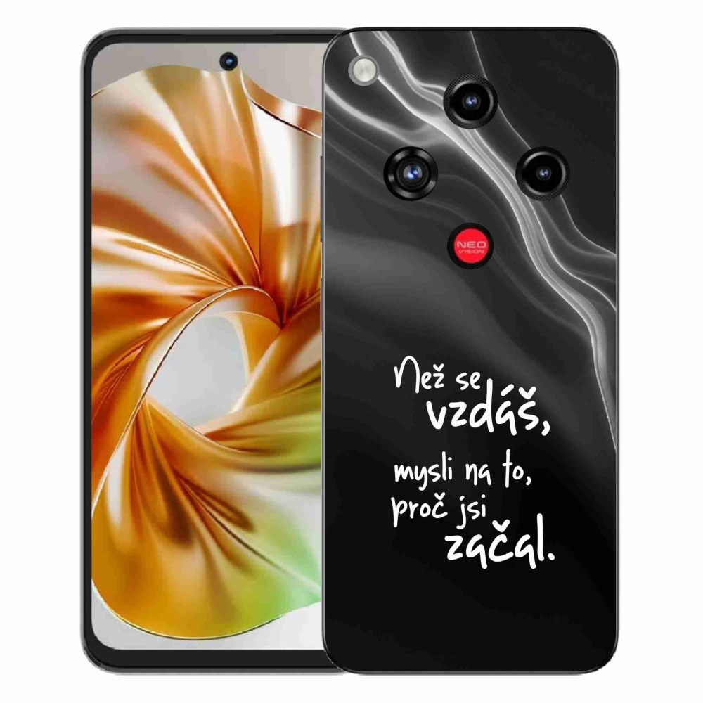 Gelový kryt mmCase na ZTE Nubia Focus 2 - citát 2 černé pozadí