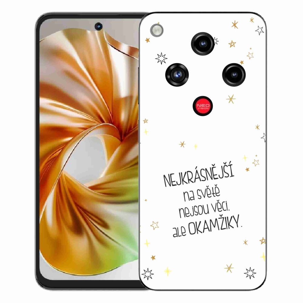 Gelový kryt mmCase na ZTE Nubia Focus 2 - citát 4 bílé pozadí