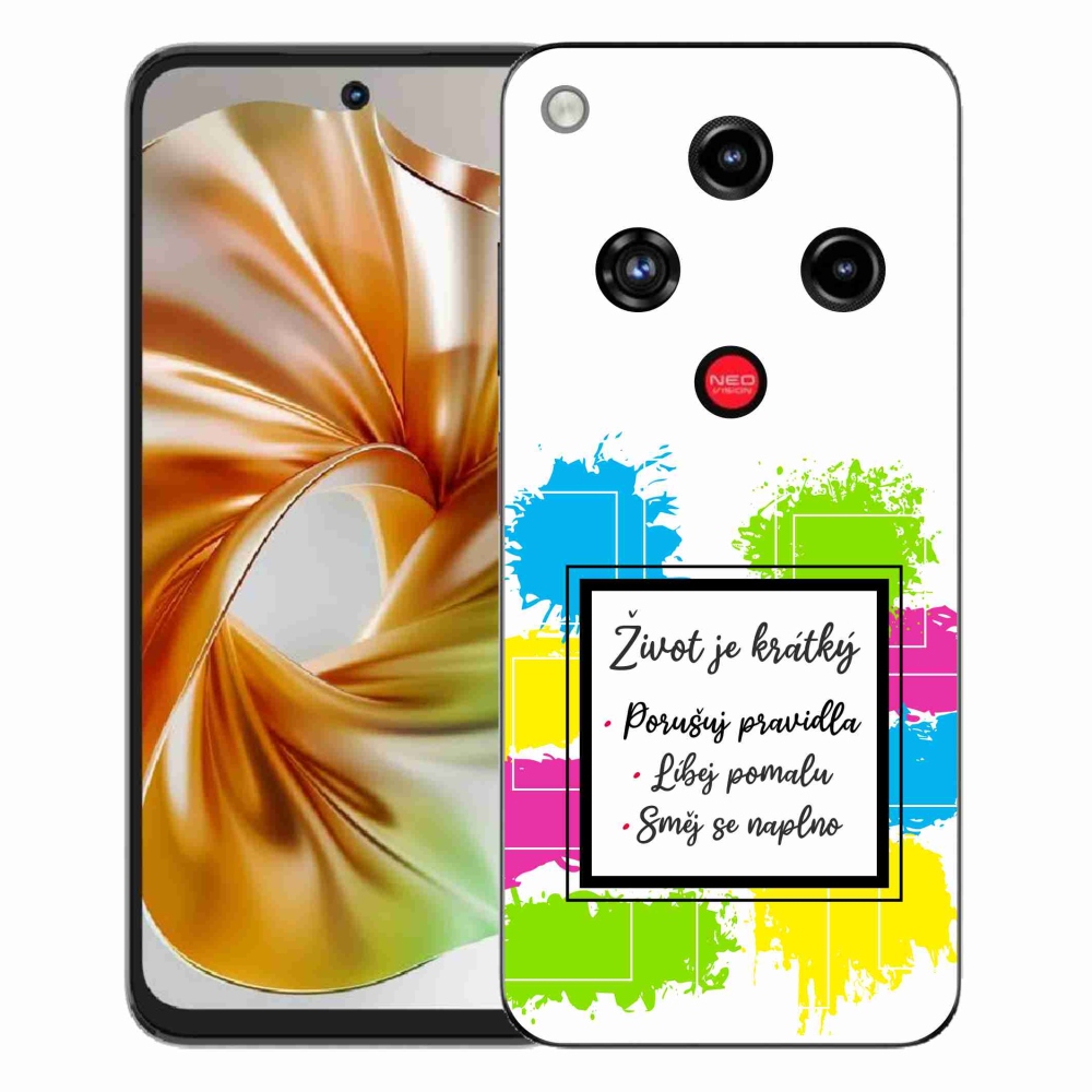 Gelový kryt mmCase na ZTE Nubia Focus 2 - citát 5 bílé pozadí