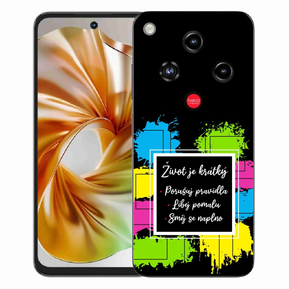 Gelový kryt mmCase na ZTE Nubia Focus 2 - citát 5 černé pozadí