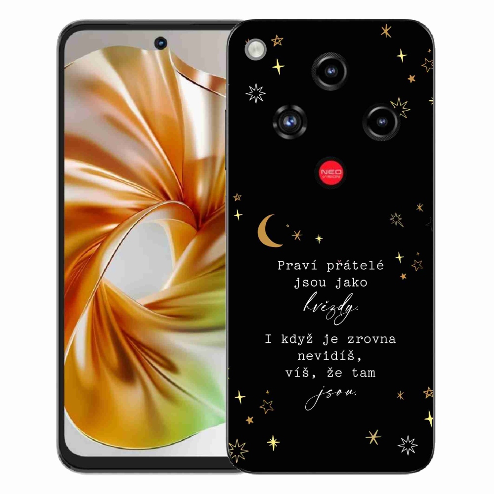 Gelový kryt mmCase na ZTE Nubia Focus 2 - citát 6 černé pozadí
