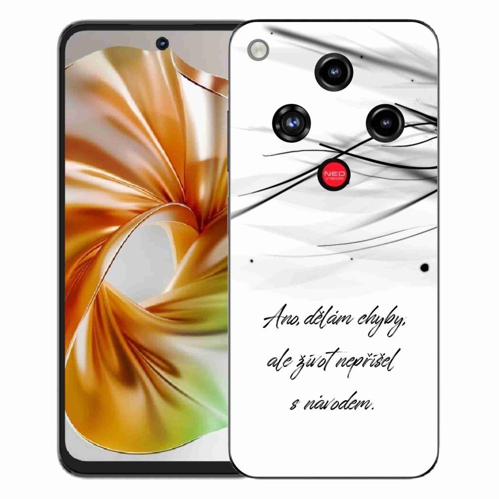 Gelový kryt mmCase na ZTE Nubia Focus 2 - citát bílé pozadí