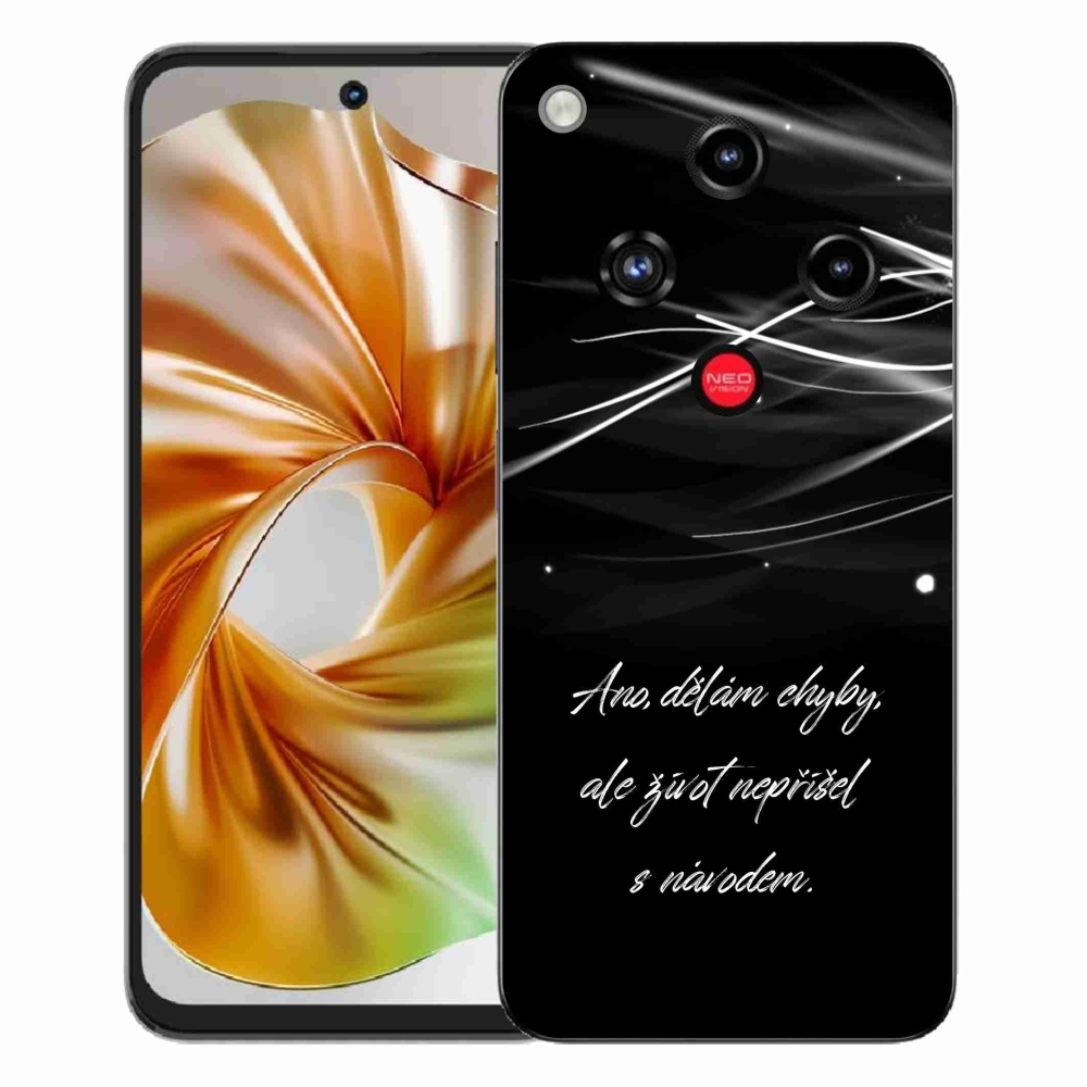 Gelový kryt mmCase na ZTE Nubia Focus 2 - citát černé pozadí