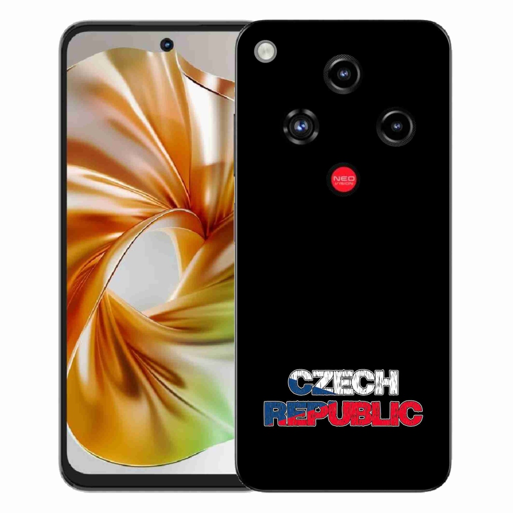 Gelový kryt mmCase na ZTE Nubia Focus 2 - Czech Republic černé pozadí