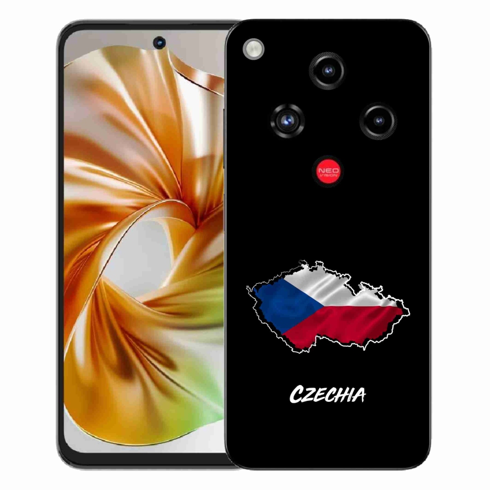 Gelový kryt mmCase na ZTE Nubia Focus 2 - Czechia černé pozadí