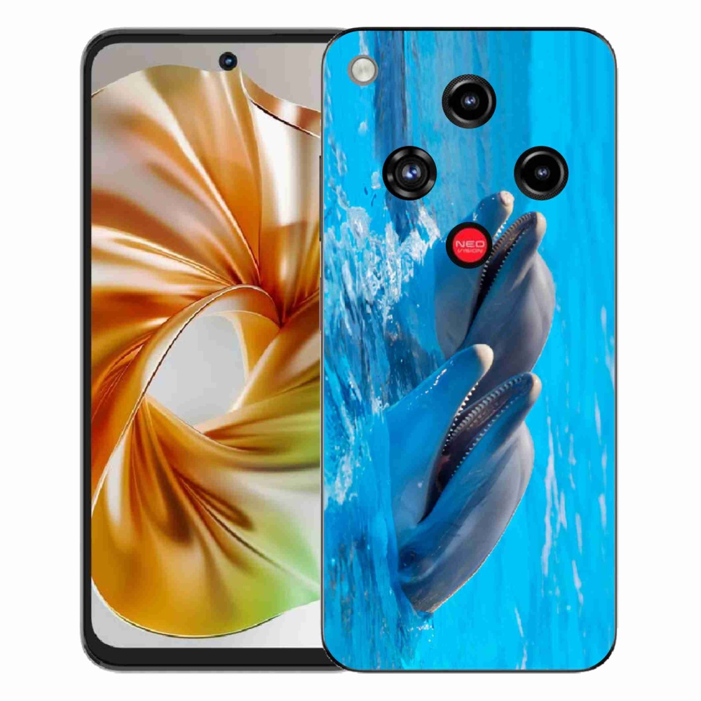 Gelový kryt mmCase na ZTE Nubia Focus 2 - delfíni