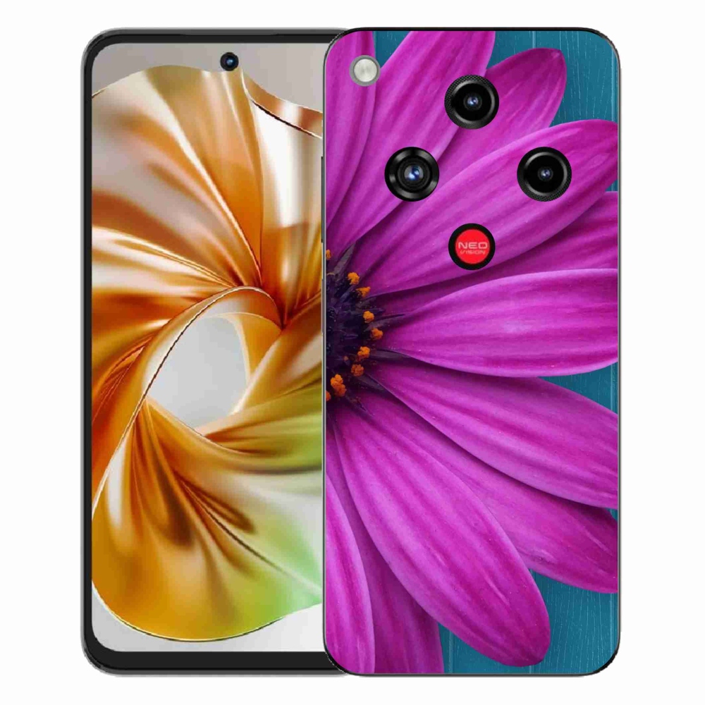Gelový kryt mmCase na ZTE Nubia Focus 2 - fialová kopretina