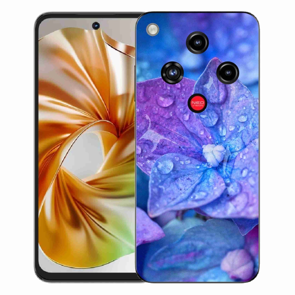 Gelový kryt mmCase na ZTE Nubia Focus 2 - fialový květ