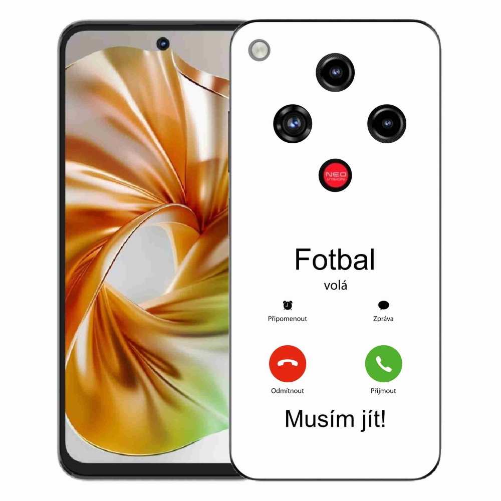 Gelový kryt mmCase na ZTE Nubia Focus 2 - fotbal volá bílé pozadí