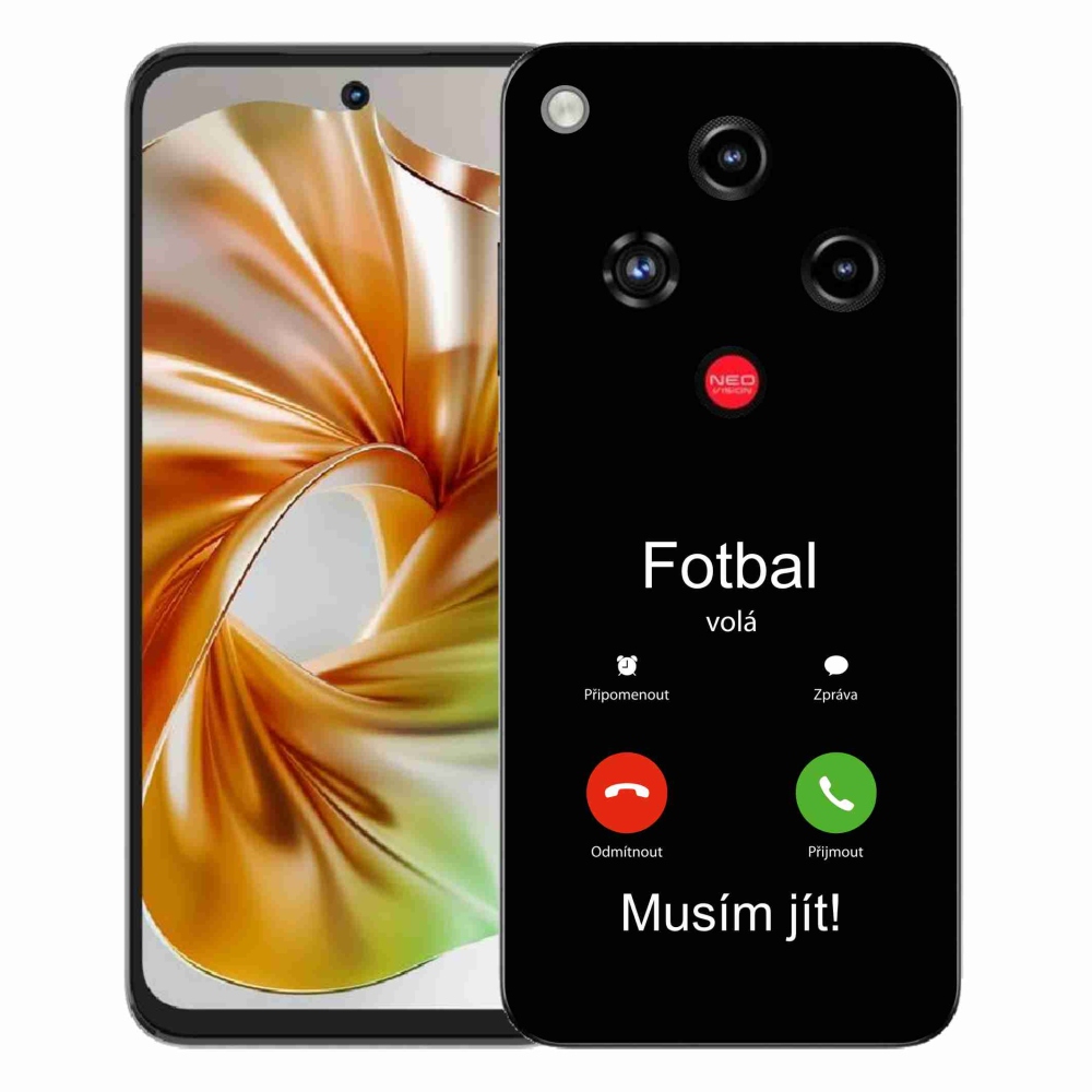 Gelový kryt mmCase na ZTE Nubia Focus 2 - fotbal volá černé pozadí