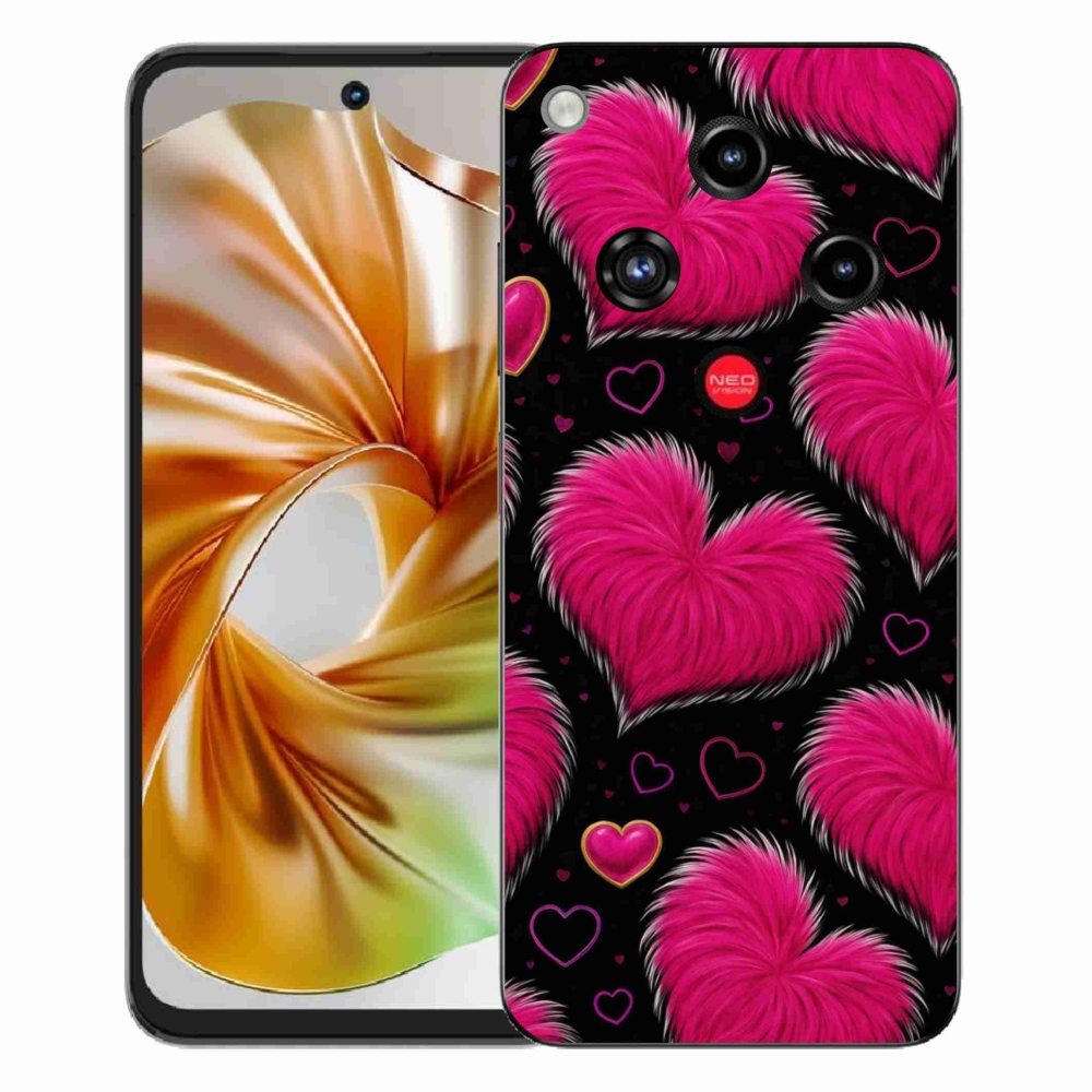 Gelový kryt mmCase na ZTE Nubia Focus 2 - hebká srdce