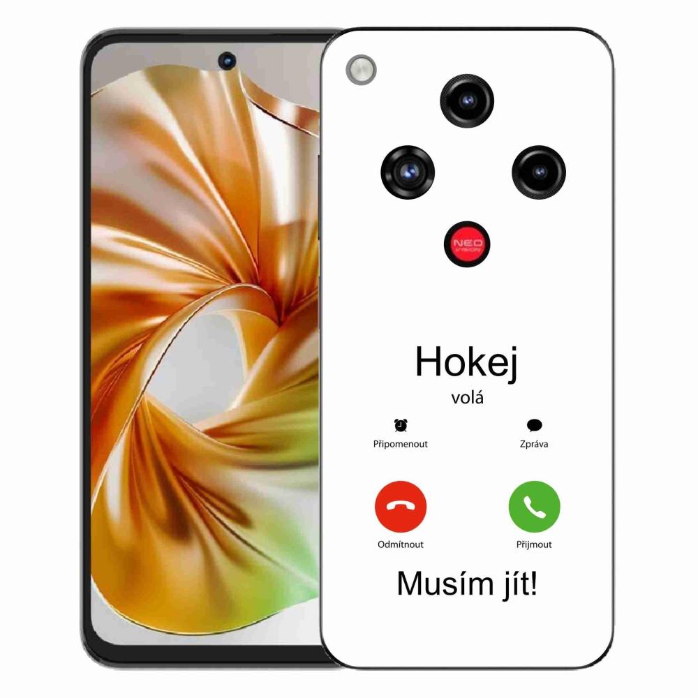 Gelový kryt mmCase na ZTE Nubia Focus 2 - hokej volá bílé pozadí