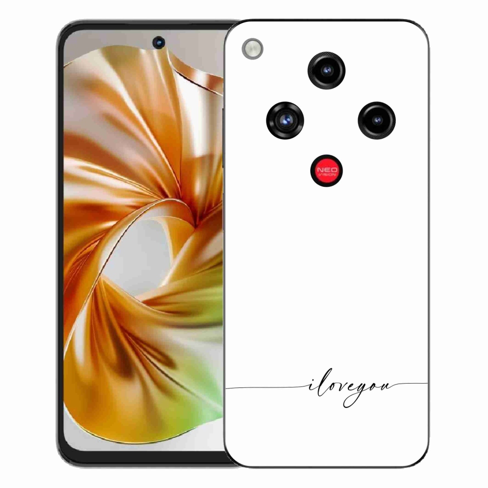 Gelový kryt mmCase na ZTE Nubia Focus 2 - I love you bílé pozadí