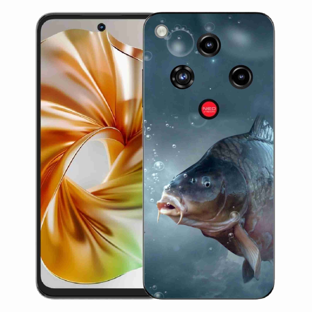 Gelový kryt mmCase na ZTE Nubia Focus 2 - kapr a bublinky