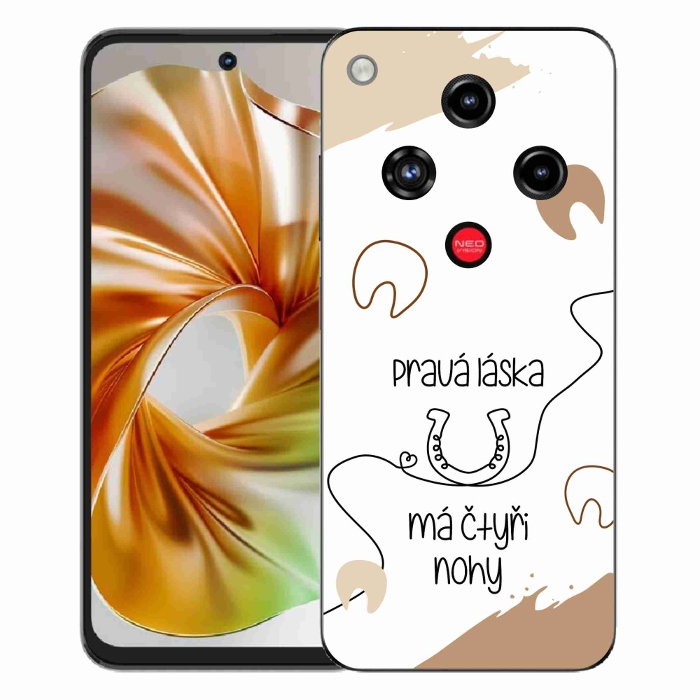 Gelový kryt mmCase na ZTE Nubia Focus 2 - koňský motiv bílé pozadí