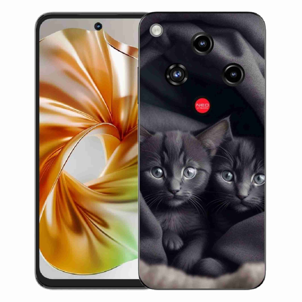 Gelový kryt mmCase na ZTE Nubia Focus 2 - kočičí duo