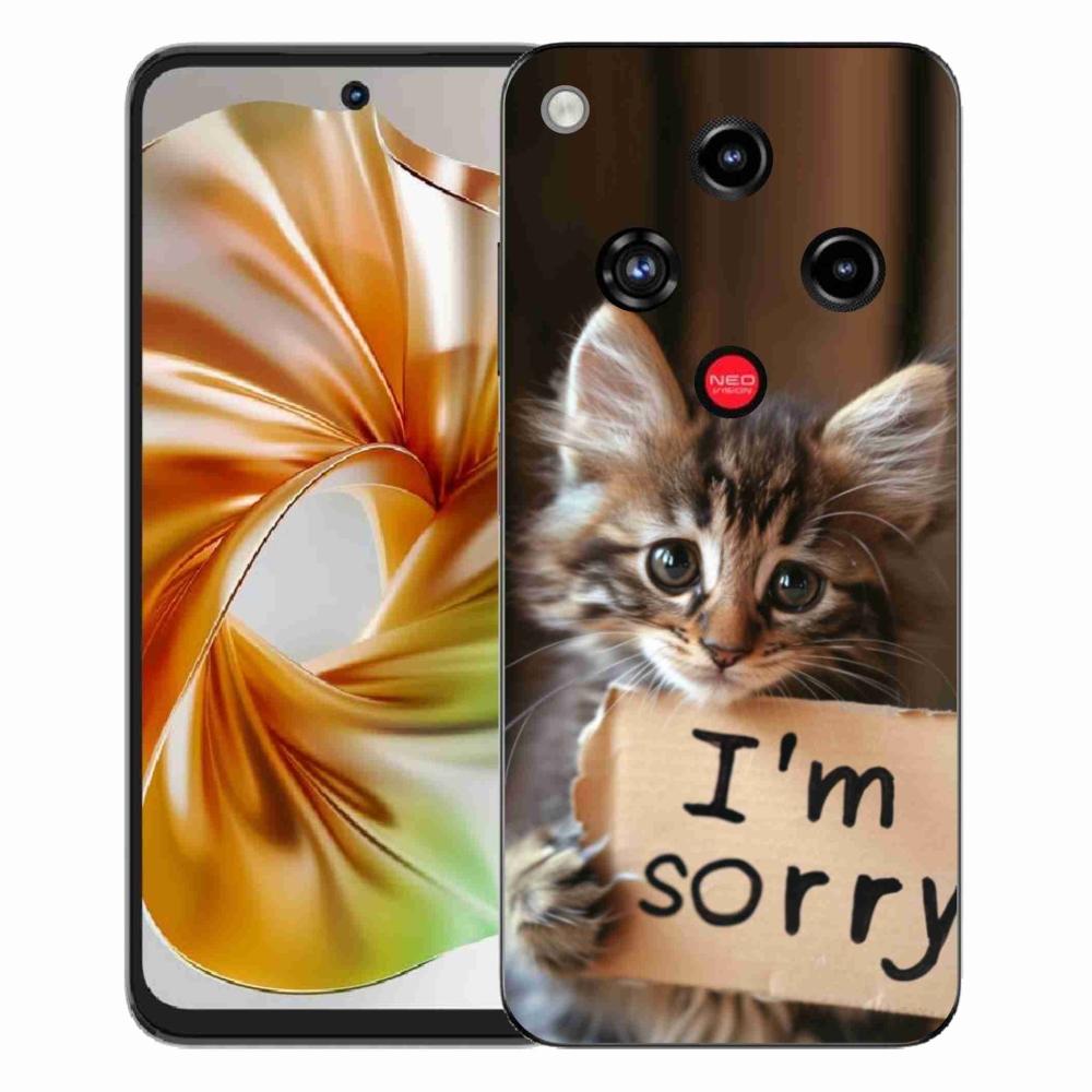 Gelový kryt mmCase na ZTE Nubia Focus 2 - kočíčí omluva