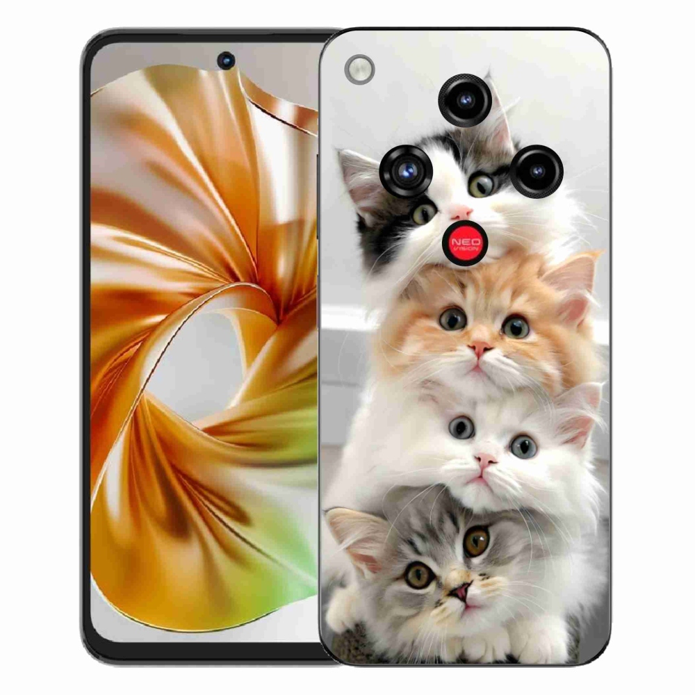 Gelový kryt mmCase na ZTE Nubia Focus 2 - kočičí parta