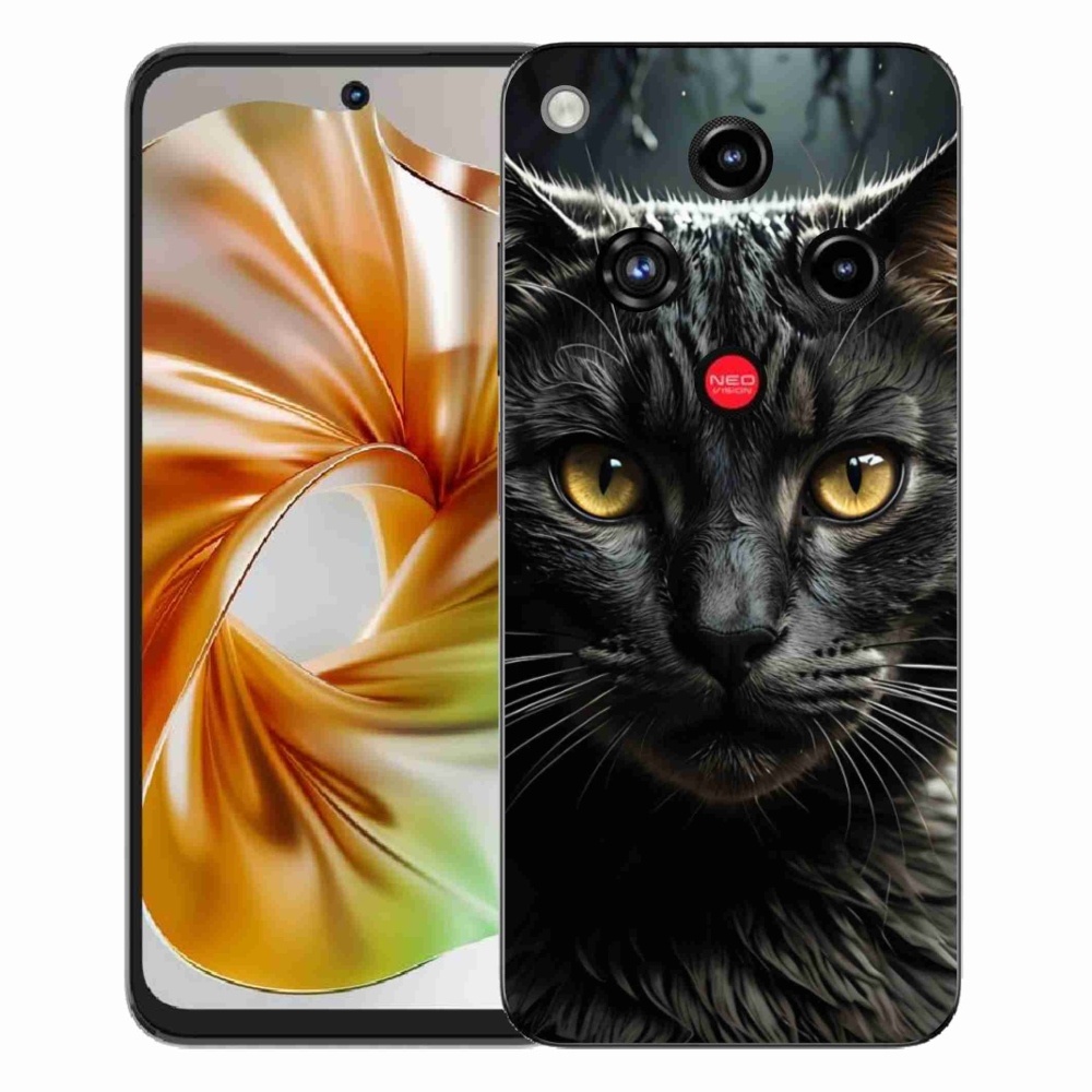 Gelový kryt mmCase na ZTE Nubia Focus 2 - kočičí pohled 3