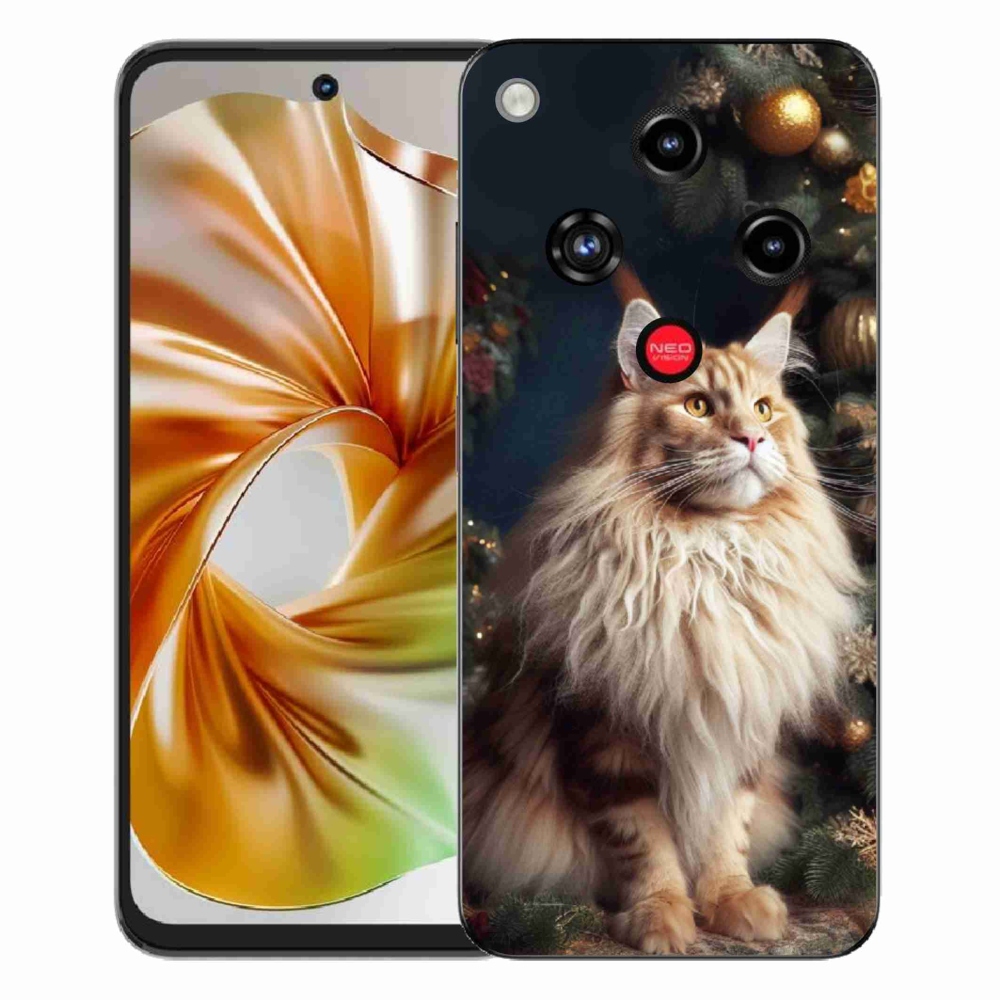 Gelový kryt mmCase na ZTE Nubia Focus 2 - kočka u stromku