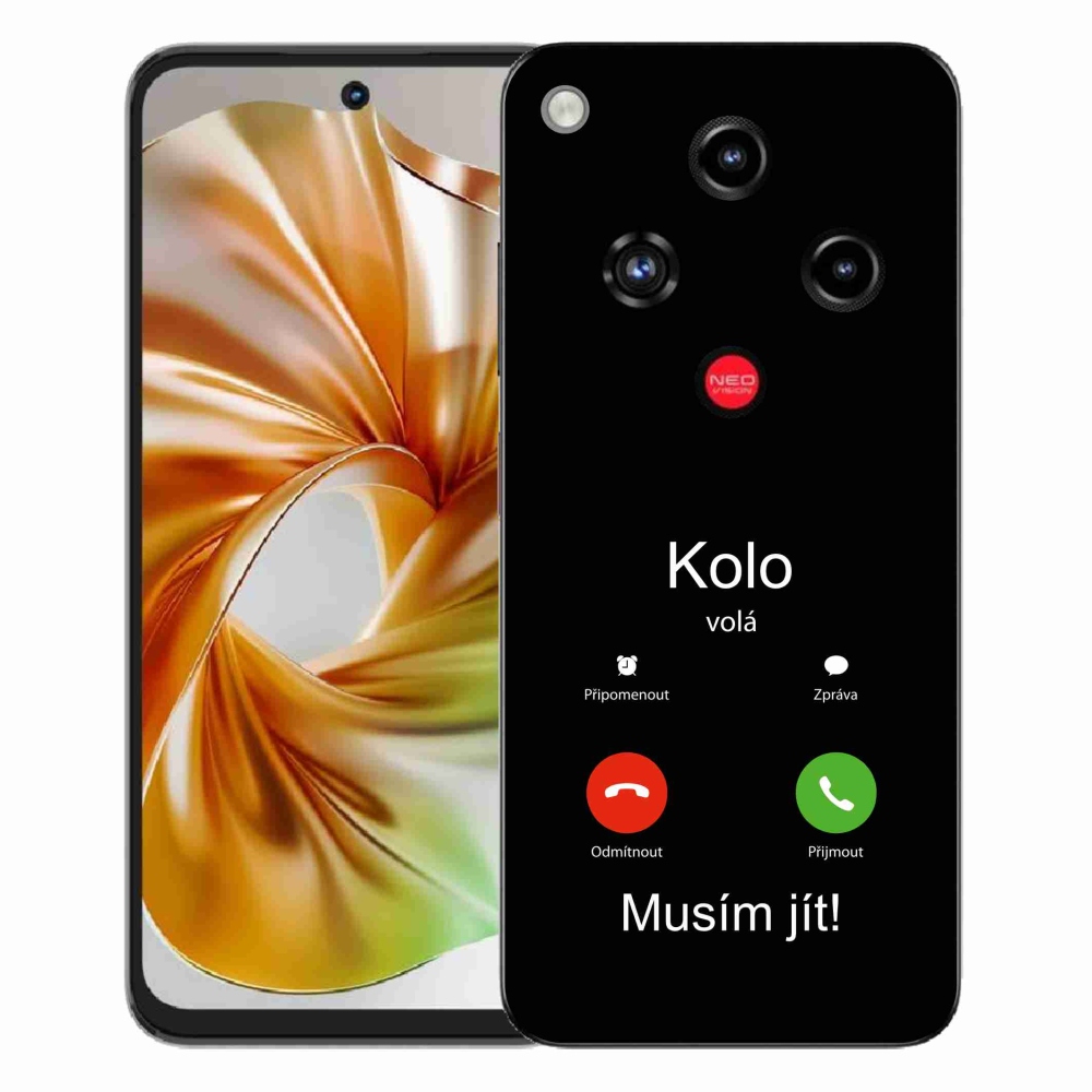 Gelový kryt mmCase na ZTE Nubia Focus 2 - kolo volá černé pozadí