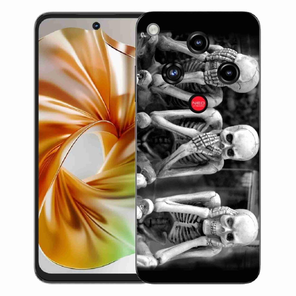 Gelový kryt mmCase na ZTE Nubia Focus 2 - kostlivci