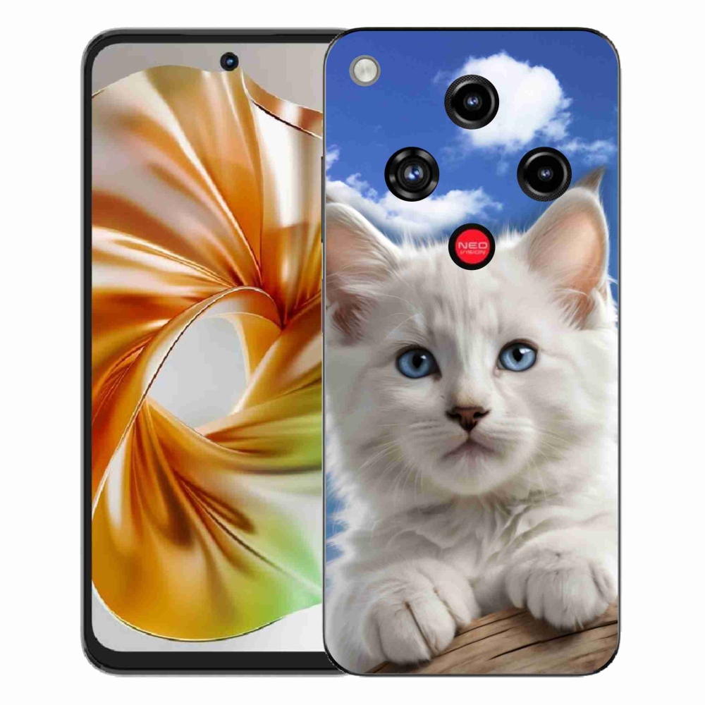 Gelový kryt mmCase na ZTE Nubia Focus 2 - kotě a oblaka