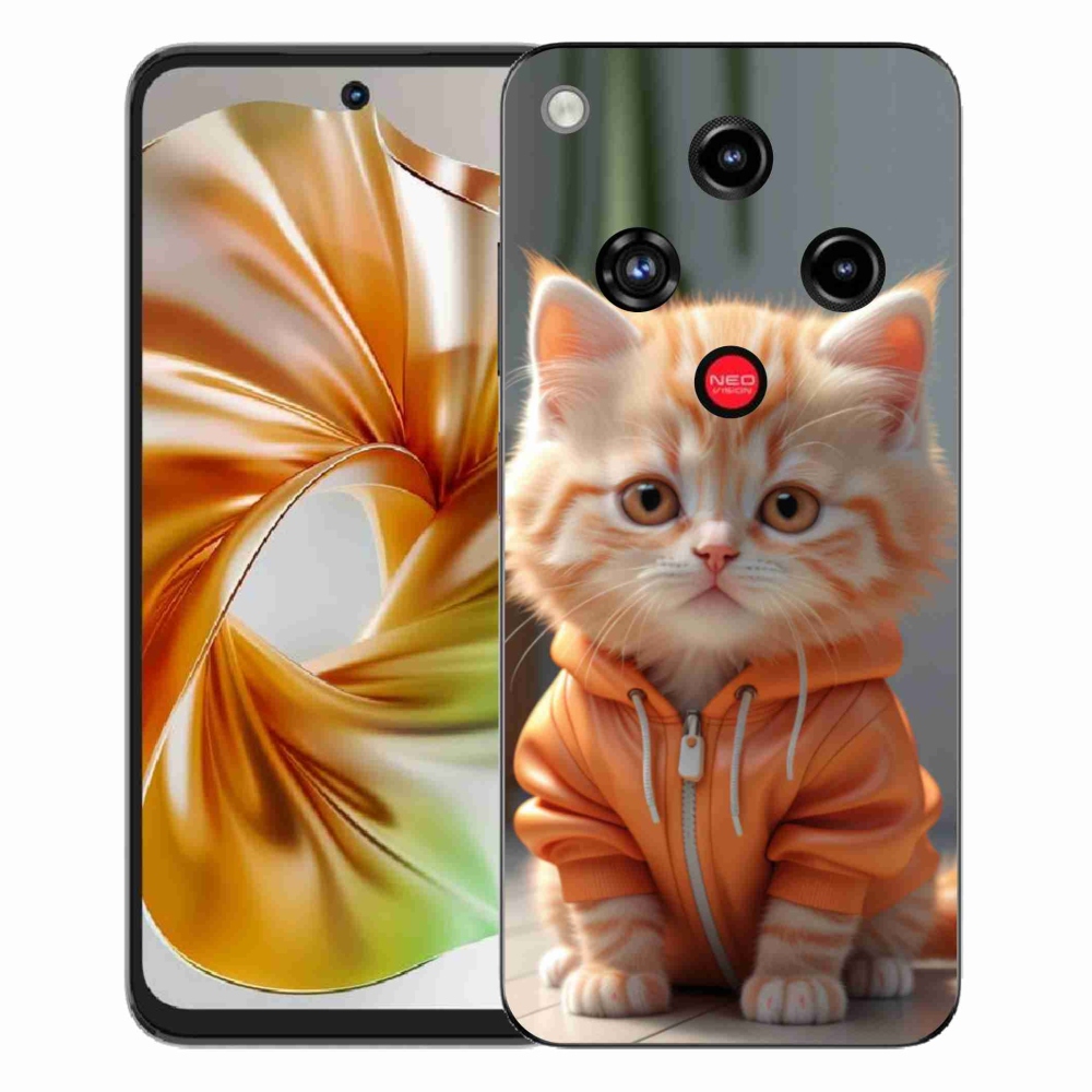 Gelový kryt mmCase na ZTE Nubia Focus 2 - kotě v mikině