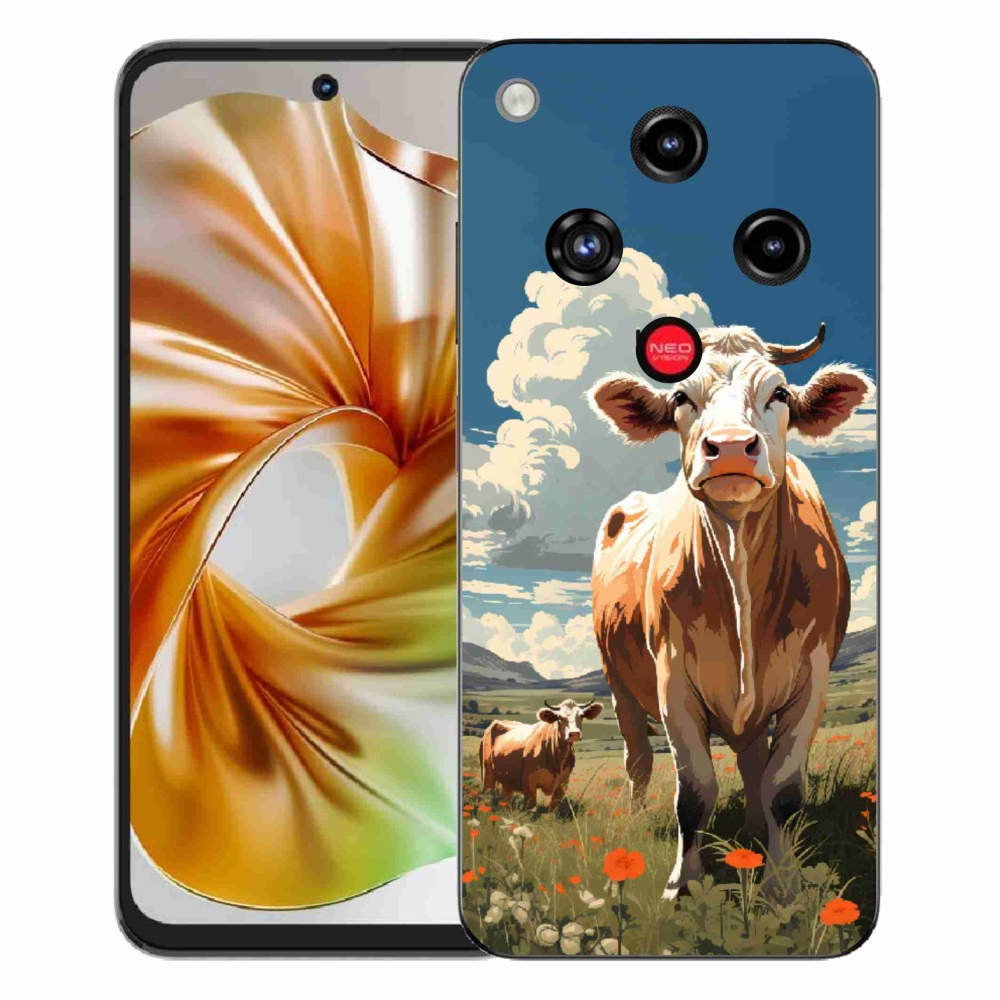 Gelový kryt mmCase na ZTE Nubia Focus 2 - krávy na louce