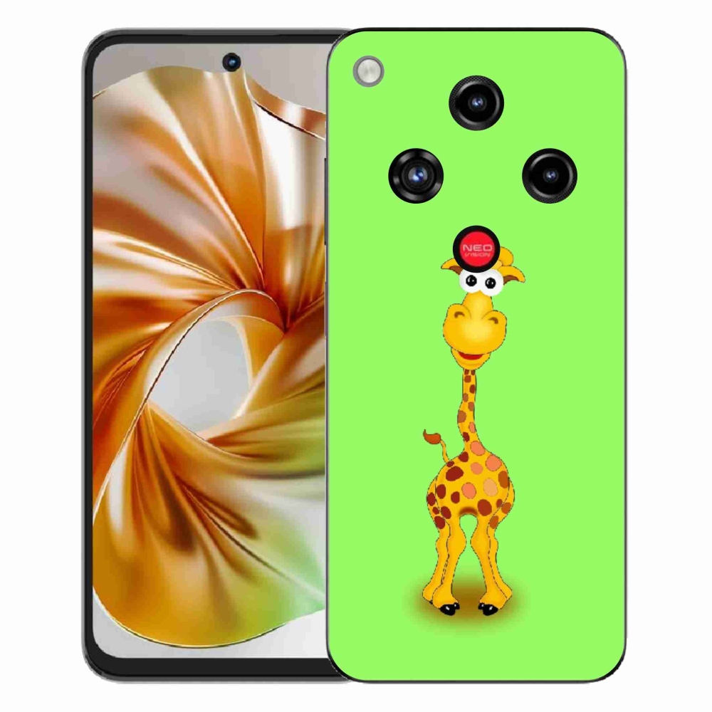 Gelový kryt mmCase na ZTE Nubia Focus 2 - kreslená žirafa