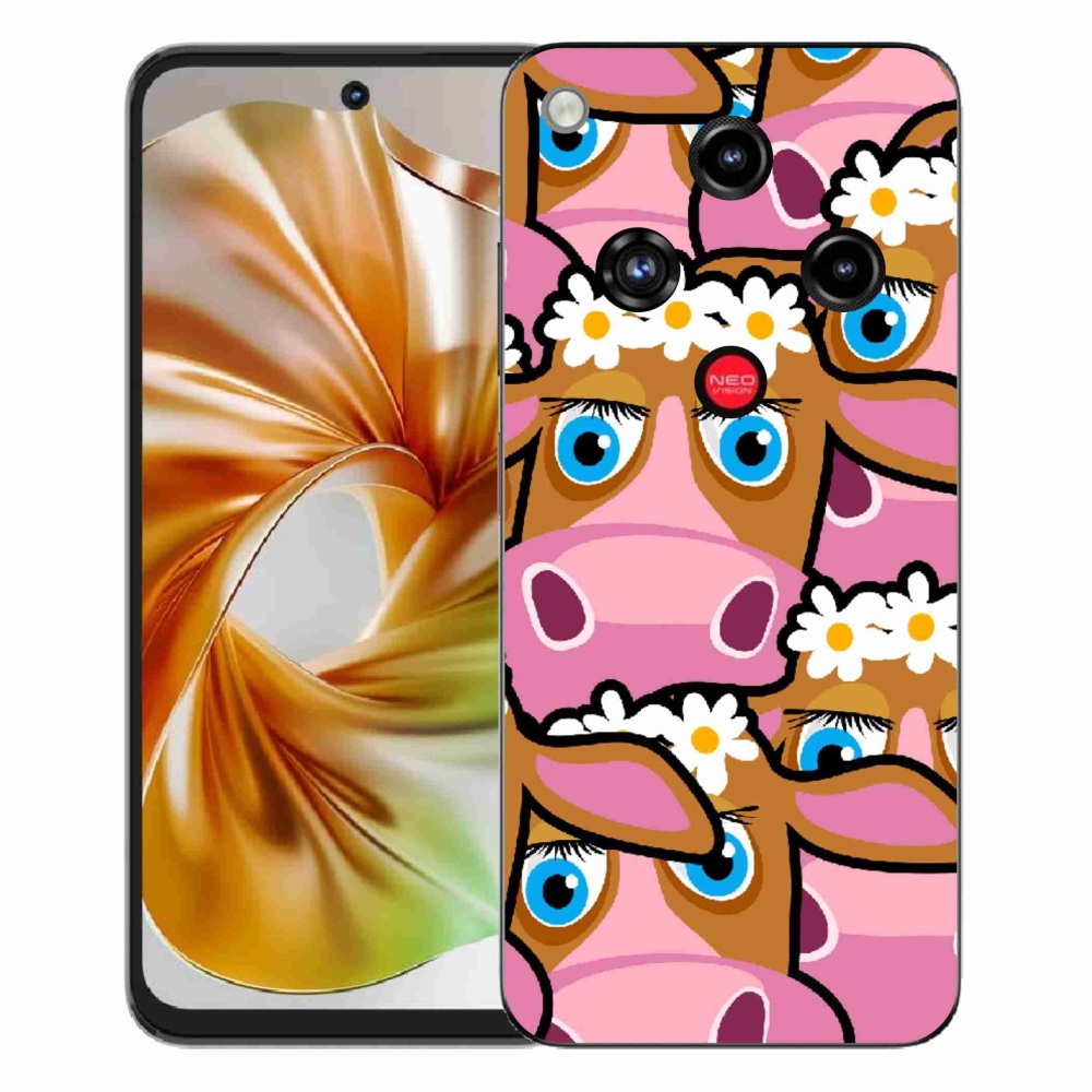 Gelový kryt mmCase na ZTE Nubia Focus 2 - kreslené kravičky