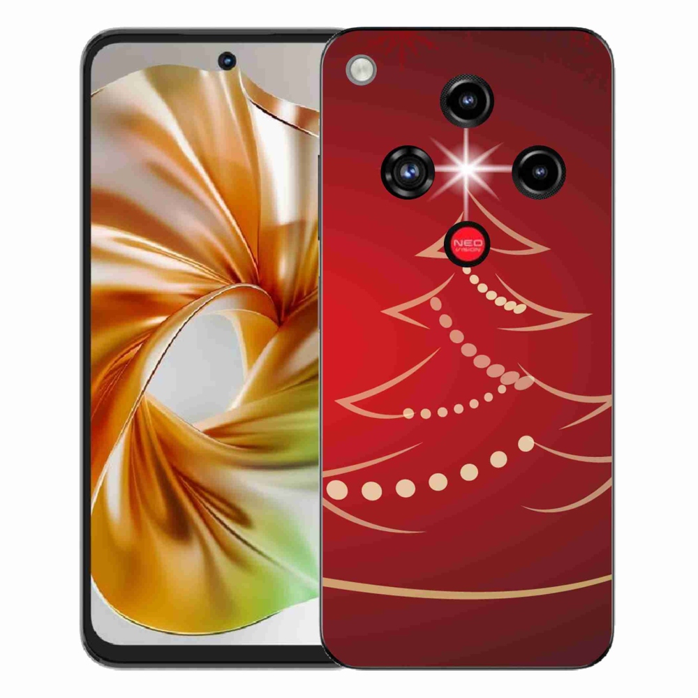Gelový kryt mmCase na ZTE Nubia Focus 2 - kreslený vánoční stromek