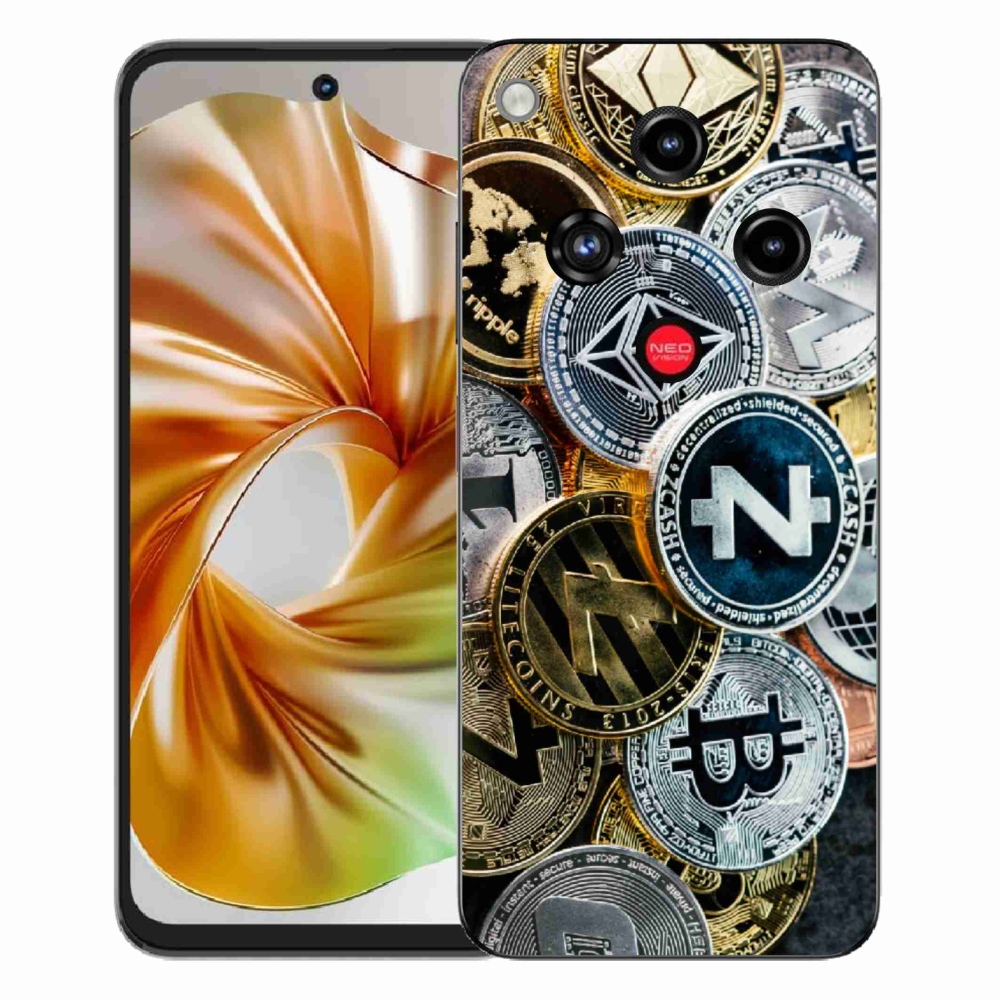 Gelový kryt mmCase na ZTE Nubia Focus 2 - kryptoměny
