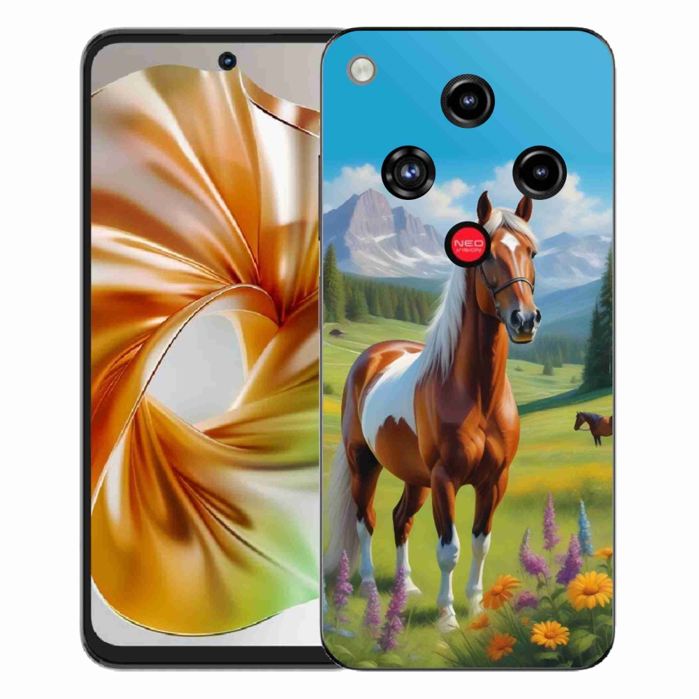 Gelový kryt mmCase na ZTE Nubia Focus 2 - kůň na louce