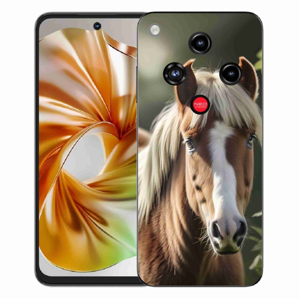 Gelový kryt mmCase na ZTE Nubia Focus 2 - kůň se světlou hřívou