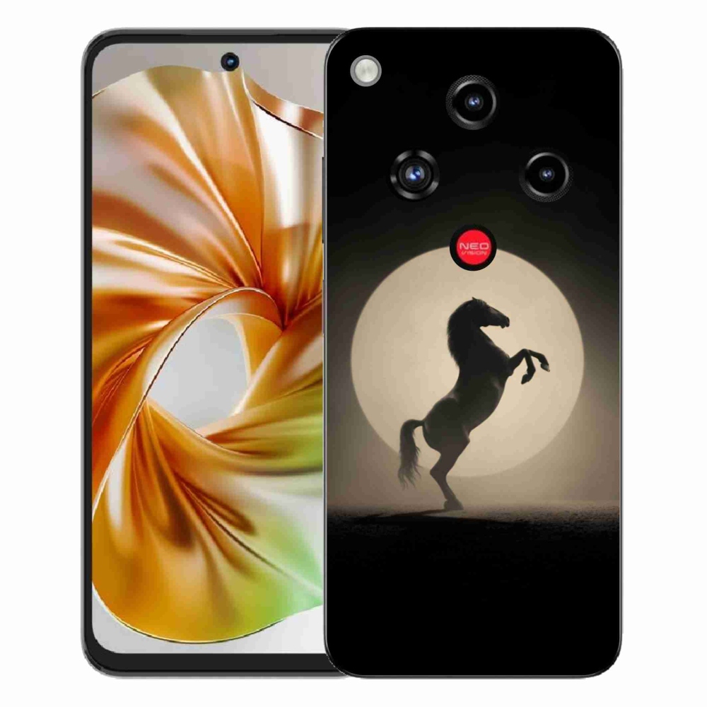 Gelový kryt mmCase na ZTE Nubia Focus 2 - kůň v siluetě