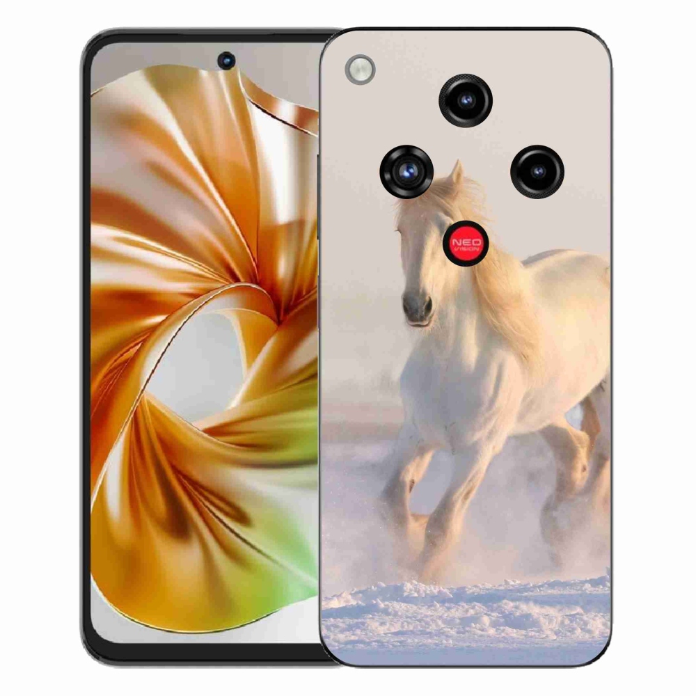 Gelový kryt mmCase na ZTE Nubia Focus 2 - kůň ve sněhu