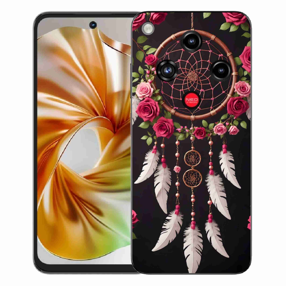Gelový kryt mmCase na ZTE Nubia Focus 2 - lapač snů s růžemi