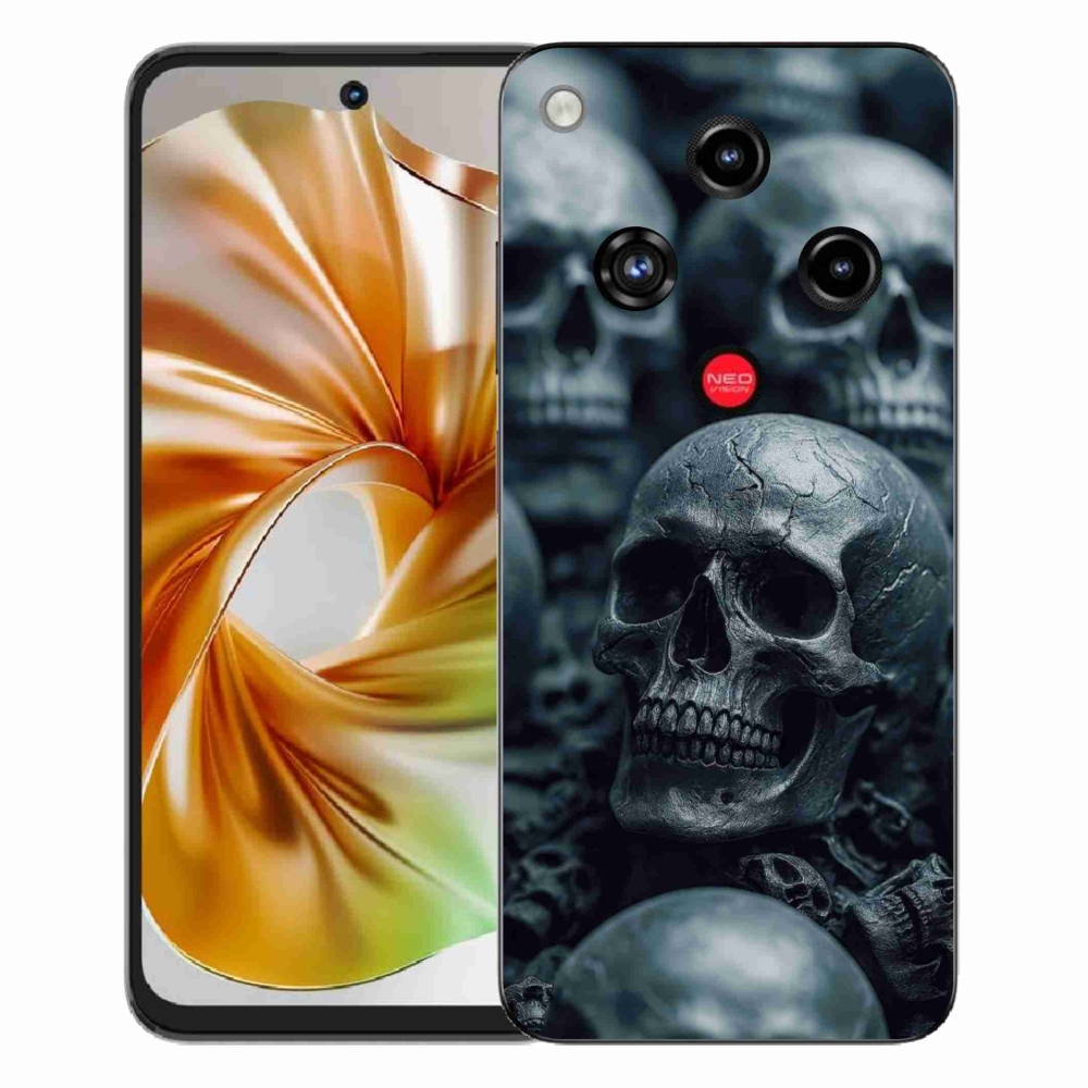 Gelový kryt mmCase na ZTE Nubia Focus 2 - lebka 2