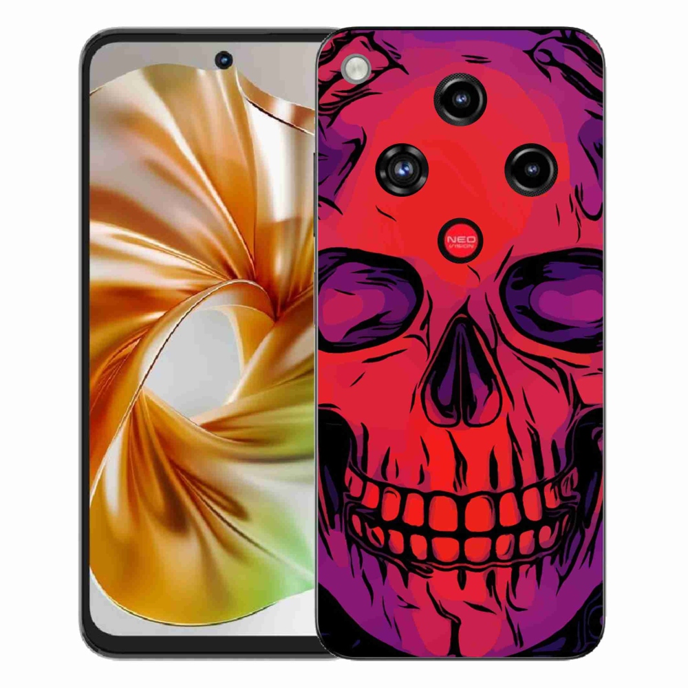 Gelový kryt mmCase na ZTE Nubia Focus 2 - lebka